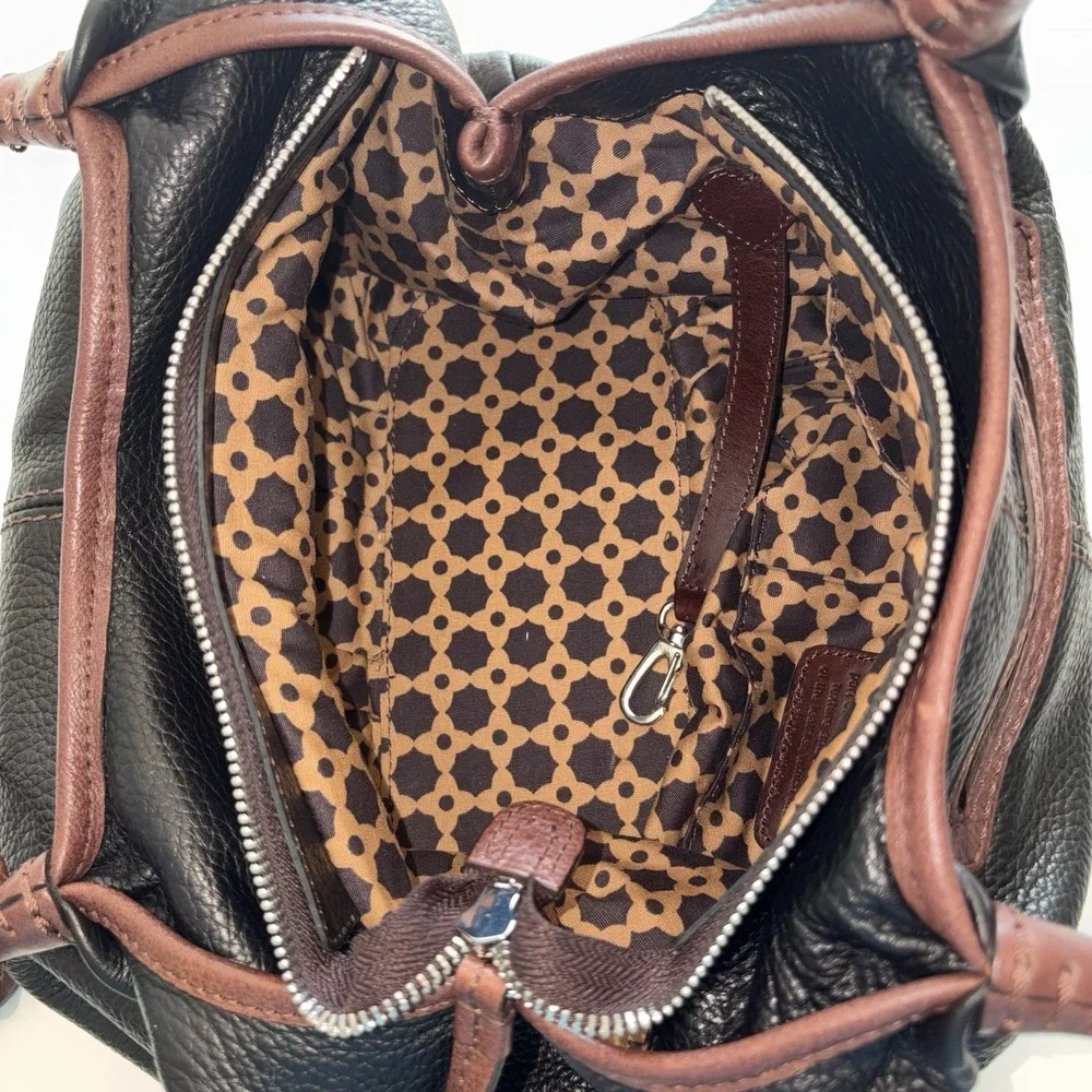 Brighton‎ London Groove Tatum Black Pebble Leather Hobo Shoulder Bag Classiccore